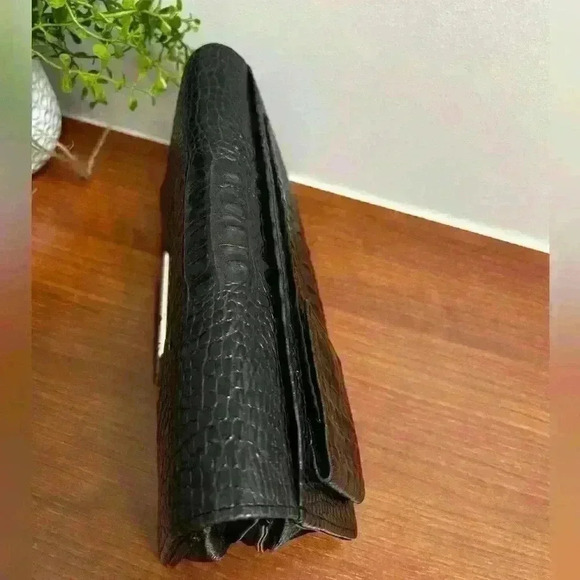 Vintage Brighton Croco Embossed Wallet Organizer Large Brighton Clutch Purse - Picture 3 of 15